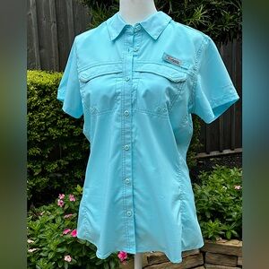 NWOT Columbia Aqua PFG Bahama Short Sleeve Shirt, size M